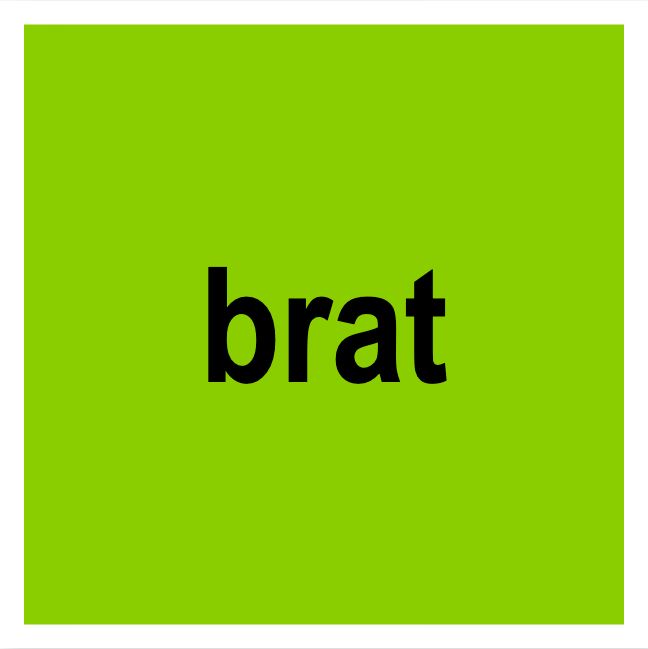 Brat sticker example - brat